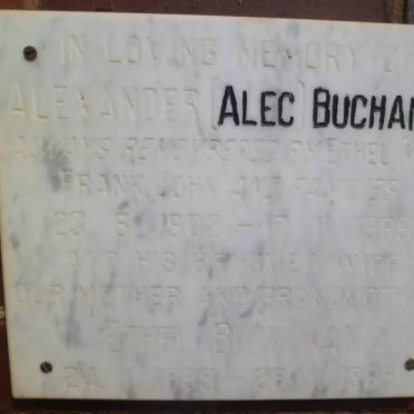 BUCHANAN Alexander 1902-1969 &amp; Ethel 1899-1965