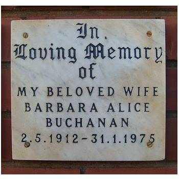 BUCHANAN Barbara Alice 1912-1975