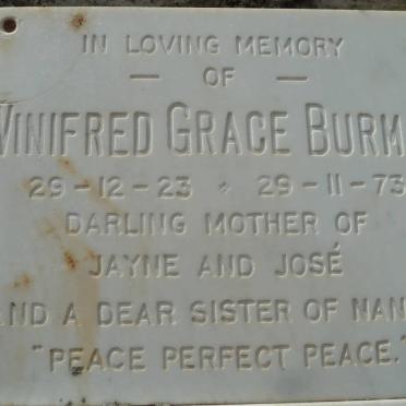 BURMAN Winifred Grace 1923-1973