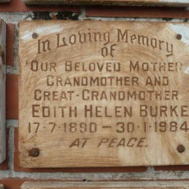 BURKE Edith Helen 1890-1984