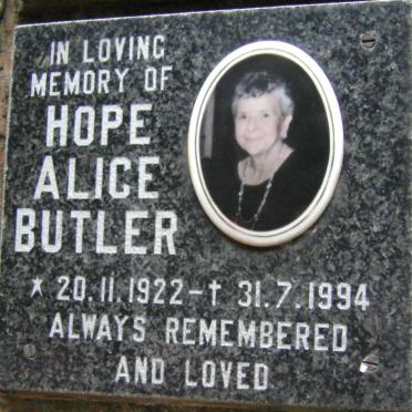 BUTLER Hope Alice 1922-1994