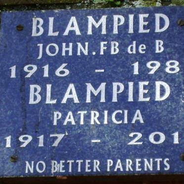 BLAMPIED John. FB de B 1916-1981 &amp; Patricia 1917-2011