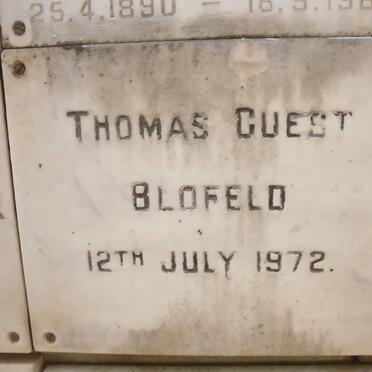 BLOFELD Thomas Guest -1972