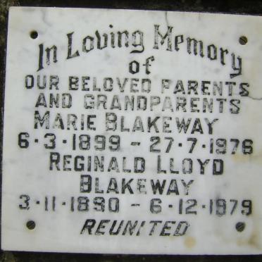 BLAKEWAY Reginald Lloyd 1890-1979 &amp; Marie 1899-1976