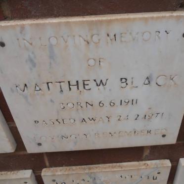 BLACK Matthew 1911-1971