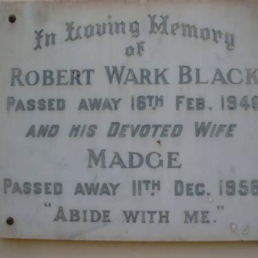 BLACK Robert Wark -1946 &amp; Madge -1958