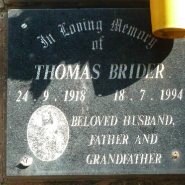 BRIDER Thomas 1918-1994