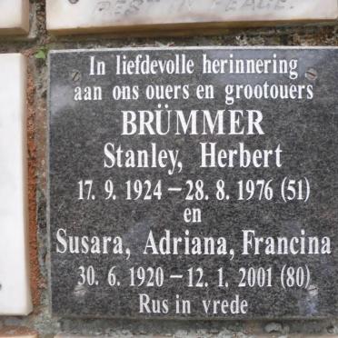 BRÜMMER Stanley Herbert 1924-1976 &amp; Susara Adriana Francina 1920-2001