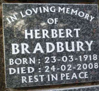 BRADBURY Herbert 1918-2008