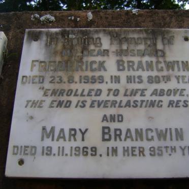 BRANGWIN Frederick -1959 &amp; Mary -1969