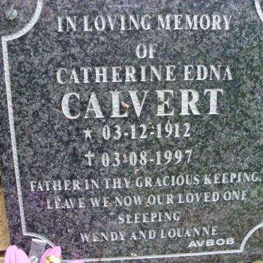 CALVERT Catherine Edna 1912-1997