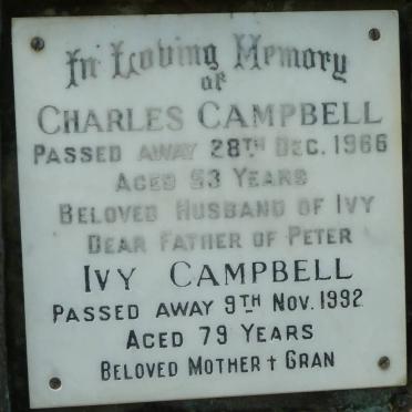 CAMPBELL Charles -1966 &amp; Ivy -1992
