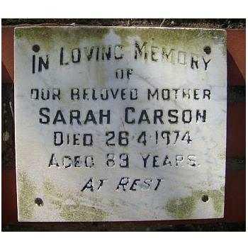 CARSON Sarah -1974