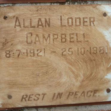 CAMPBELL Allan Loder 1921-1981