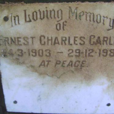 CARLINE Ernest Charles 1903-1983