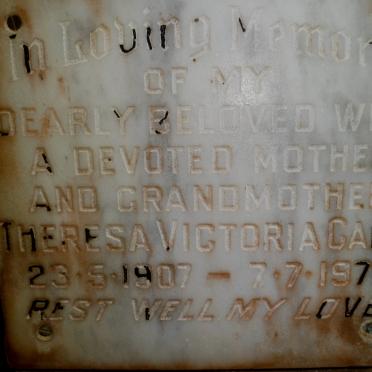 CARR Theresa Victoria 1907-1979