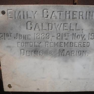CALDWELL Emily Catherine 1883-1966