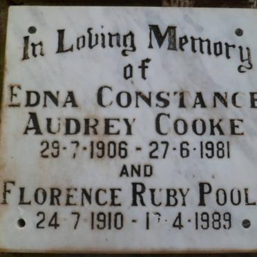 COOKE Edna Constance Audrey 1906-1981 :: POOLE Florence Ruby 1910-1989