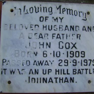 COX John 1909-1979