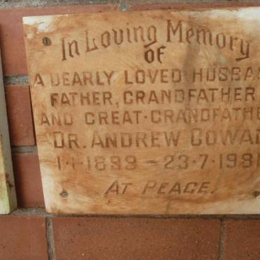 COWAN Andrew 1899-1981