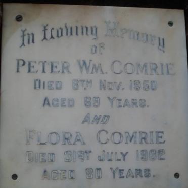 COMRIE Peter Wm. -1950 &amp; Flora -1962