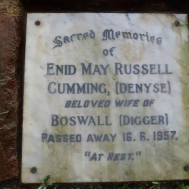 CUMMING Enid May Russell -1957