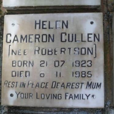 CULLEN Helen Cameron nee ROBERTSON 1923-1985