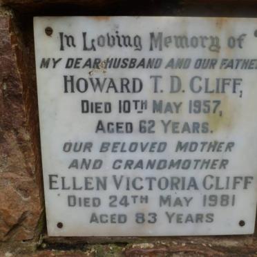 CLIFF Howard T.D. -1957 &amp; Ellen Victoria -1981