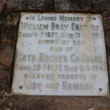 CRADOCK William Bray 1870-1933 &amp; Cato Rocher 1877-1941