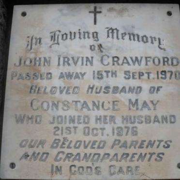 CRAWFORD John Irvin -1970 &amp; Constance May -1976