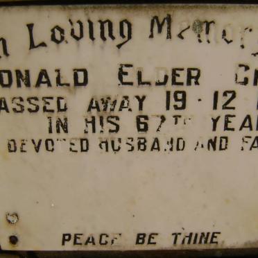 CREIG Donald Elder -1972