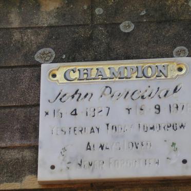 CHAMPION John Percival 1927-1976