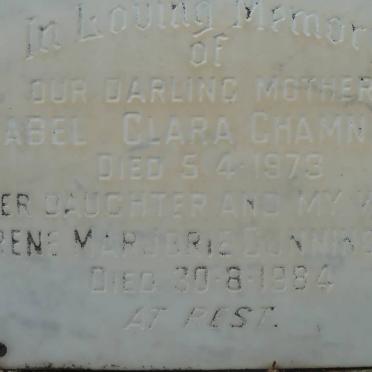 CHAMNESS Mabel Clara -1973 :: CUNNINGHAM Irene Marjorie -1984