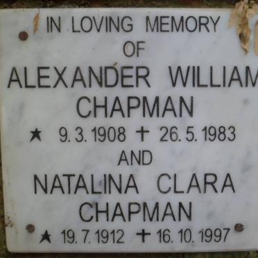 CHAPMAN Alexander William 1908-1983 &amp; Natalina Clara 1912-1997