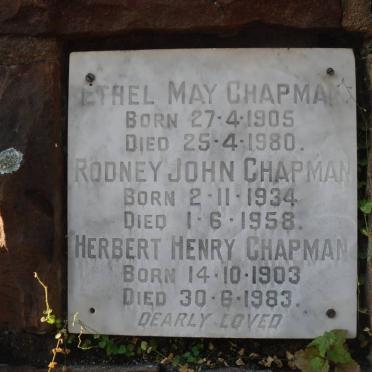 CHAPMAN Herbert Henry 1903-1983 &amp; Ethel May 1905-1980 :: CHAPMAN Rodney John 1934-1958