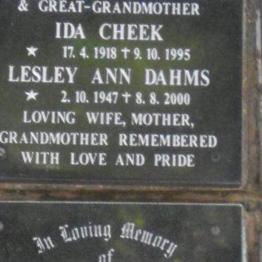 DAHMS Lesley Ann 1947-2000