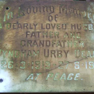 DEACON Wyndham Urby 1919-1981