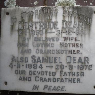 DEAR Samuel 1884-1972 &amp; Gertrude 1886-1965