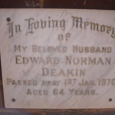 DEAKIN Edward Norman -1970