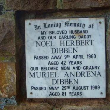 DIBBEN Noel Herbert  -1960 &amp; Muriel Andrena -1999