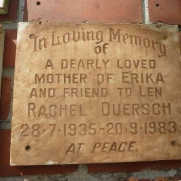 DUERSCH Rachel 1935-1983