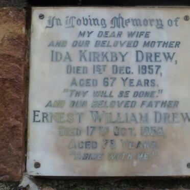 DREW Ernest William -1958 &amp; Ida KIRKBY -1957