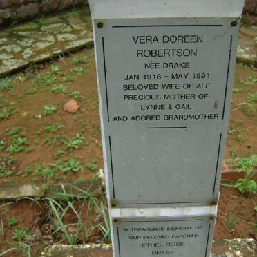 ROBERTSON Vera Doreen nee DRAKE 1918-1991