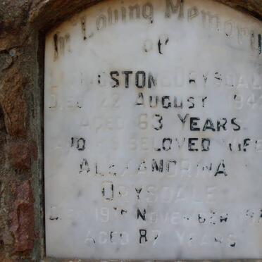 DRYSDALE Livingstone -1943 &amp; Alexandrina -1971