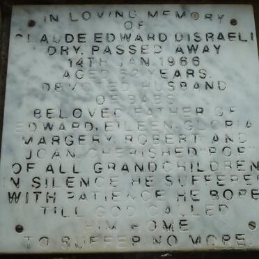 DRY Claude Edward Disraeli -1966