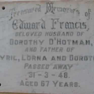D'HOTMAN Edward Francis -1948
