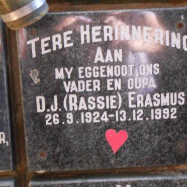 ERASMUS D.J. 1924-1992