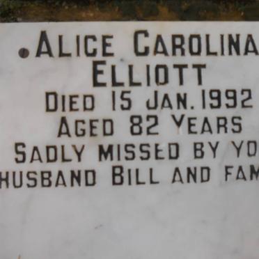 ELLIOTT Alice Carolina -1992