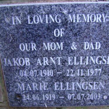 ELLINGSEN Jakob Arnt 1910-1977 &amp; Marie 1919-2003