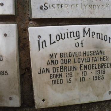 ENGELBRECHT Jan deBruin 1919-1985